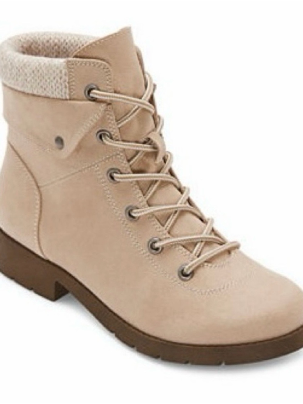 St. John's Bay Tan Lace-Up Ankle Boots